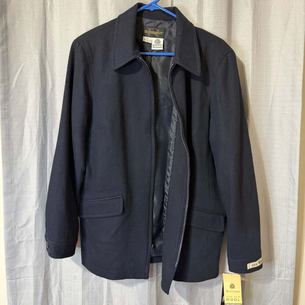 Requirements Ladies Size 12 Black Wool Jacket Fully Lined